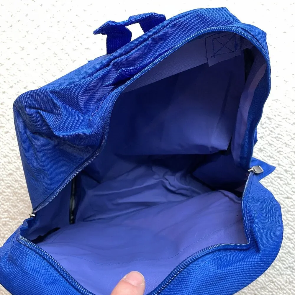 Unbranded Youth Backpack Blue Solid East Palo Alto College Fair Logo Zip School